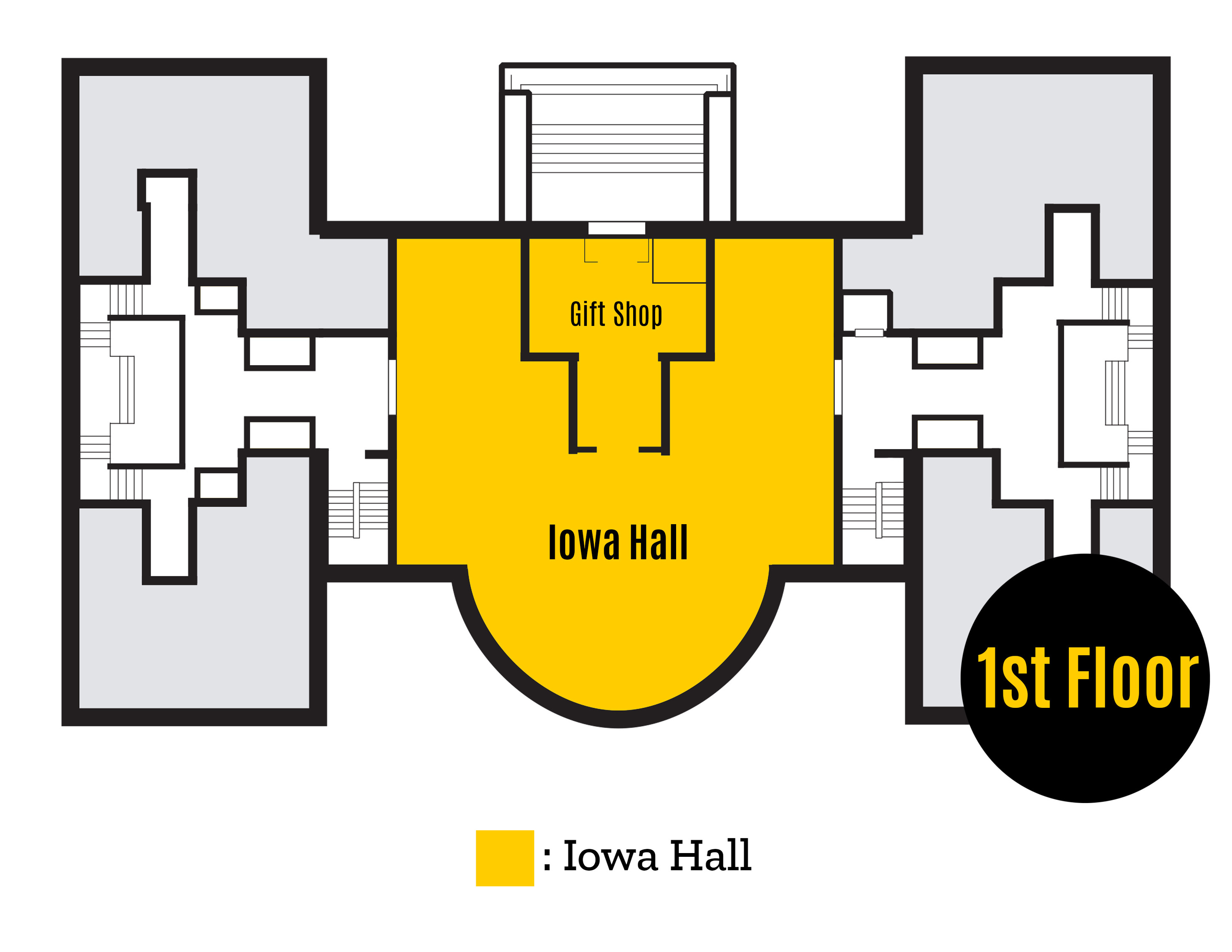 Interior Macbride Map of 1st floor galleries